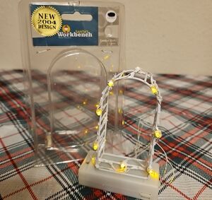 Santa's Workbench Lighted Holiday Arch Village Accessory